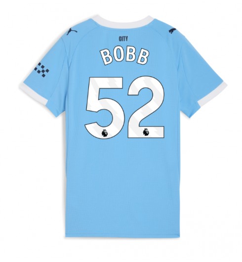 Manchester City Oscar Bobb #52 Domácí Dres pro Dámské 2025-26 Krátký Rukáv Manchester City Oscar Bobb #52 Domácí Dres pro Dámské 2025-26 Krátký Rukáv